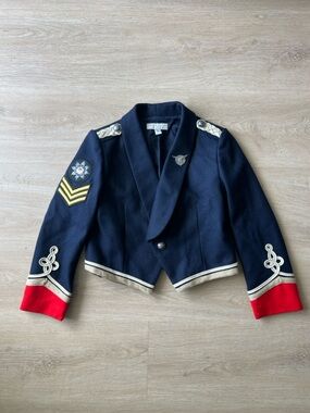 Stella McCartney Rare Military Style Navy Blue Wool Blazer 8Y